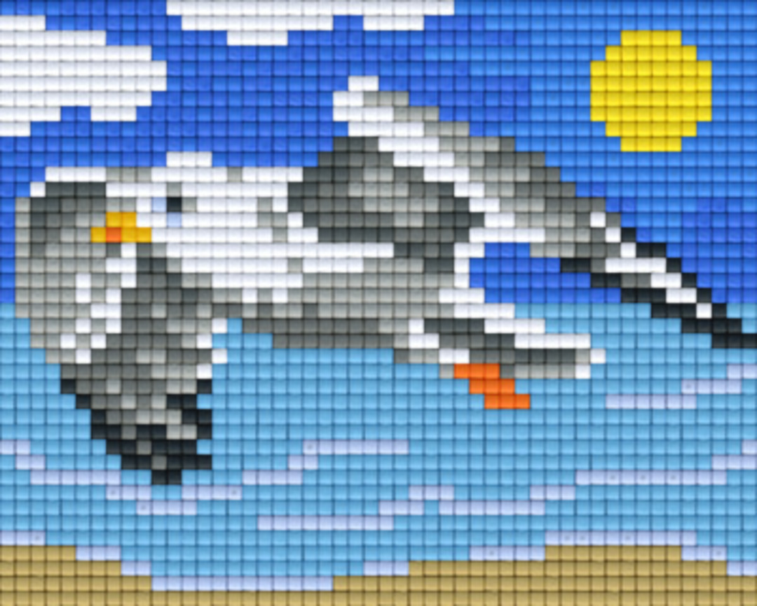 Sea Gull One [1] Baseplate PixelHobby Mini-mosaic Art Kits image 0